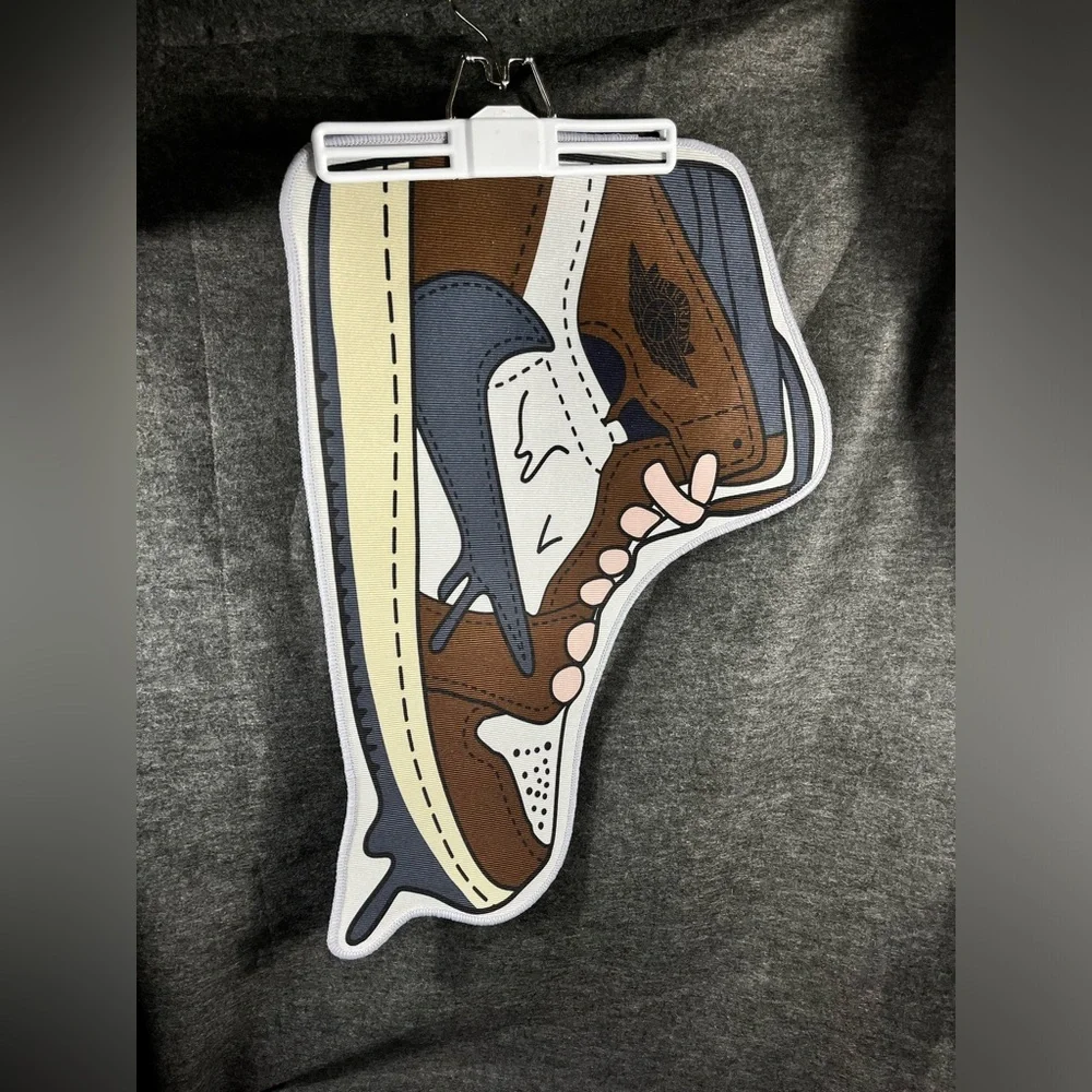 Small bike shoe bathroom rug custom made